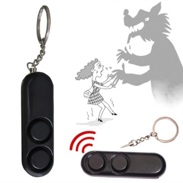 120dB Self Defense Anti-rape Device Dual Speakers Loud Alarm Keychain Bag Pendant Alert Attack Panic Safety Personal Security