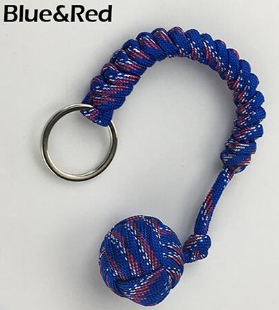 EDC Monkey Fist Steel Ball For Girl Personal Safety Protect Outdoor Security Self Defense Stick Survival Keychain Broken Windows