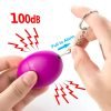 Self Defense Alarm 100dB Egg Shape Girl Women Security Protect Alert Personal Safety Scream Loud Keychain Emergency Alarm