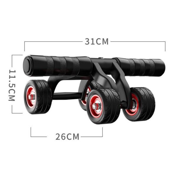 4-Wheel Abdominal Roller Muscle Trainer Home Fitness Ab Rollers Workout