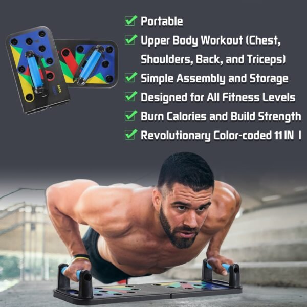 9 in1 Push Up Rack Board Home Gym Comprehensive Exerciser Foldable Adjustable push up Rack Stand Body Building Fitness Equipment