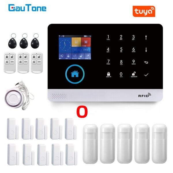 GauTone PG103 Alarm System for Home Burglar Security 433MHz WiFi GSM Alarm Wireless Tuya Smart House App Control