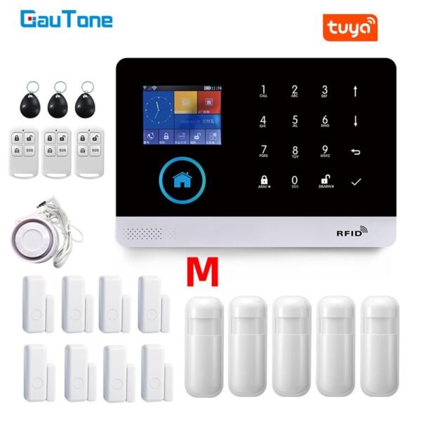 GauTone PG103 Alarm System for Home Burglar Security 433MHz WiFi GSM Alarm Wireless Tuya Smart House App Control