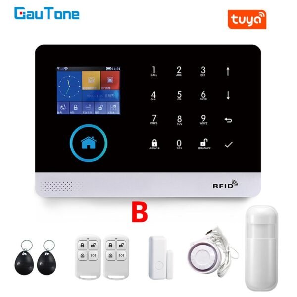 GauTone PG103 Alarm System for Home Burglar Security 433MHz WiFi GSM Alarm Wireless Tuya Smart House App Control