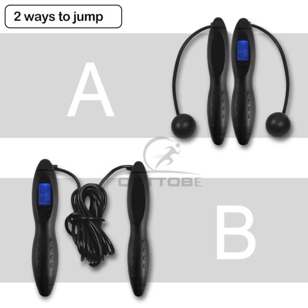 Outtobe Smart Jump Rope Fitness Sport Skipping Ropes with Anti-Slip Hand Grip with Anti-Slip Hand Grip with LCD Screen Showing